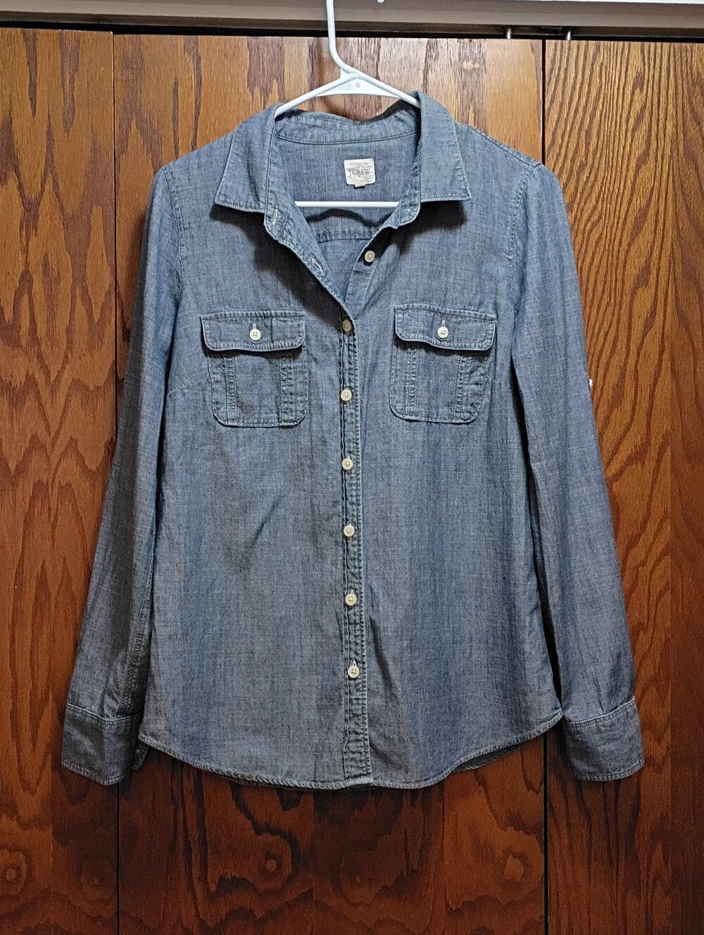 JCrew Women's Denim Button-Front Shirt - Blue